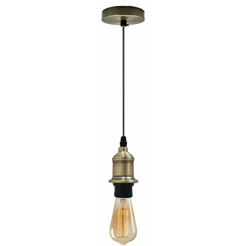 Pendant Light Fitting Ceiling Rose E27 Suspension Set 3 Core PVC Flex Corded