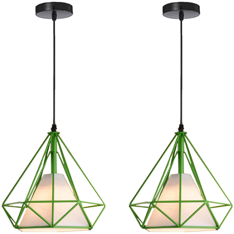 Image of Pendant Light Fixtting, Industrial Metal Diamond&hellip;