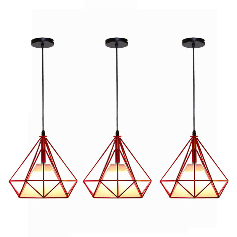 Image of Pendant Light Fixtting, Industrial Metal Diamond&hellip;
