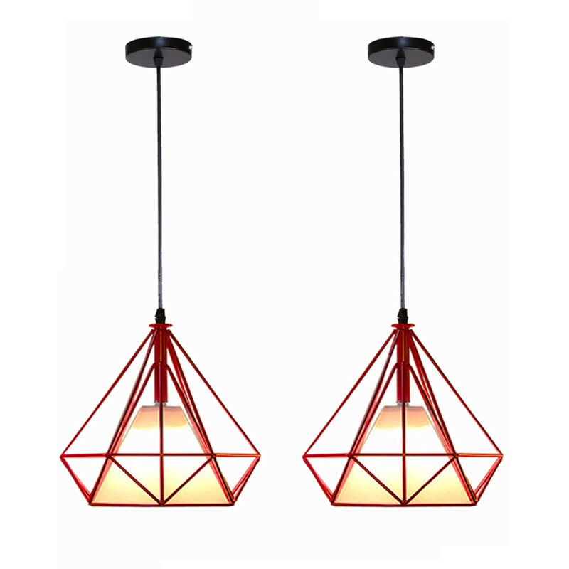 Image of Pendant Light Fixtting, Industrial Metal Diamond&hellip;