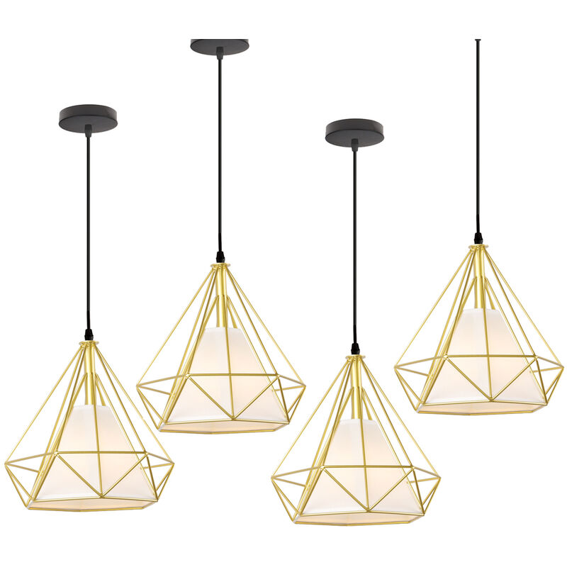 Image of Pendant Light Fixtting, Industrial Metal Diamond&hellip;