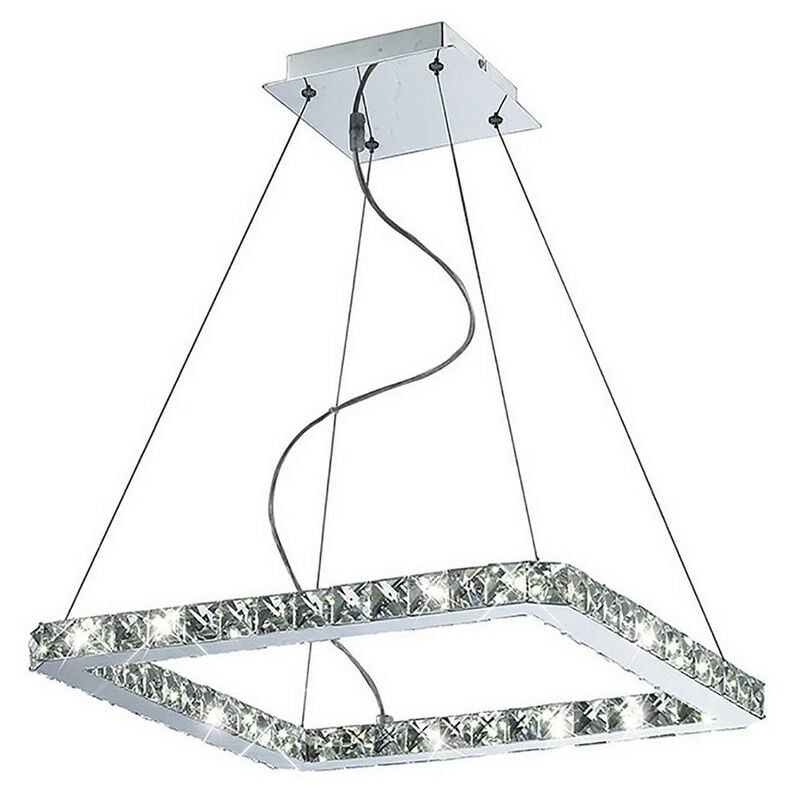 Inspired Clearance - Galaxy Pendant Square Small 24W led 6000K Polished Chrome/Crystal