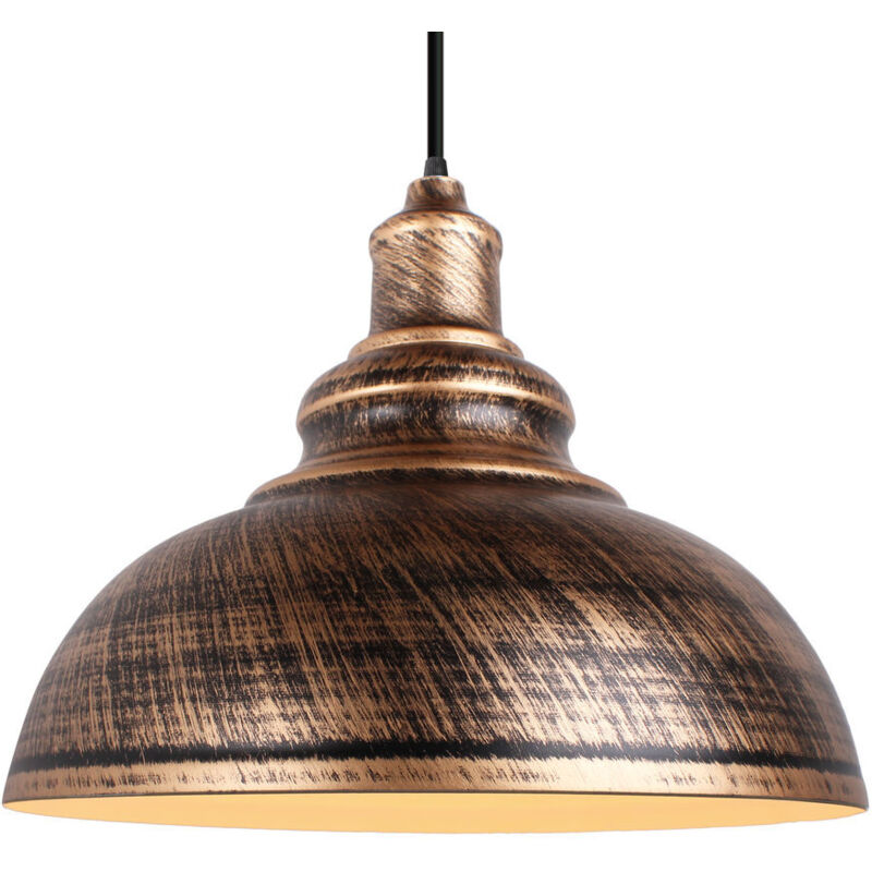 Pendant Light Industrial Ceiling Lighting Metal Lamp Shade for Farmhouse Restaurant Kitchen Chandelier E27 Bronze