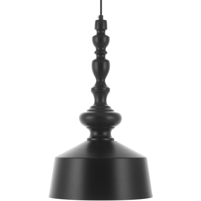 Beliani - Modern Glam Chic Pendant Lamp Light Metal Black Gold Inner Driva