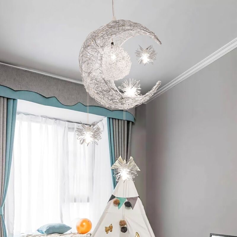 Image of Pendant Light Moon Shape Design Ceiling&hellip;