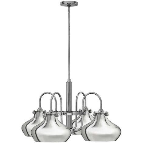 Pendant Light Multi Arm Dome Shades 4x E27 Chrome Pendelleuchte Multi Arm Dome Shades 4x E27 Chrom