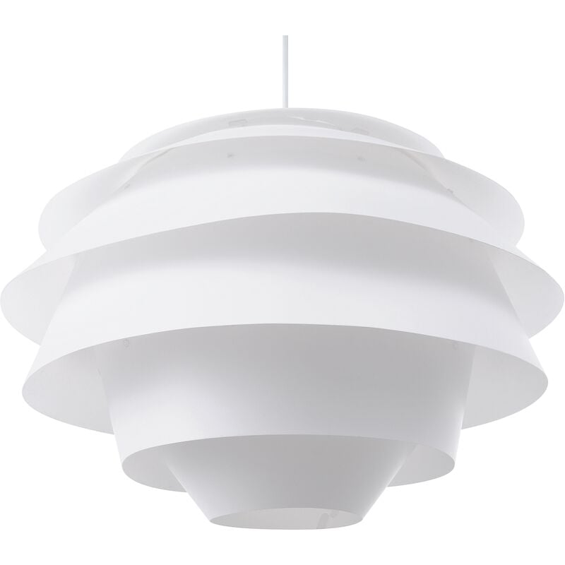 Beliani - Modern Pendant Lamp Plastic Tiered Design Suspension Light White Congo