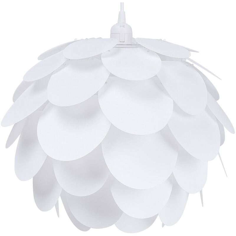 Beliani - Modern Pendant Ceiling Lamp Light Plastic Flower White Rhine