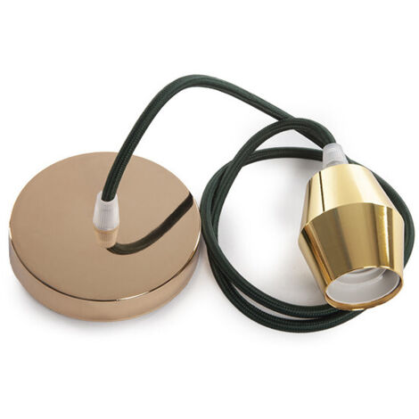 Pendel E27 Cable 1000 X 0,75Mm Tela - Rosetón [SC-MPL019]