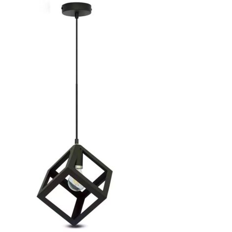 Pendel Leuchte Käfig Design Schlaf Zimmer Strahler Decken Beleuchtung schwarz V-TAC 3834