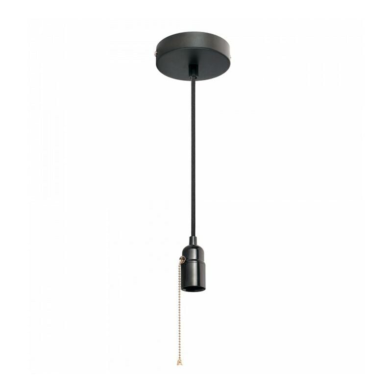 

Pendel de metal con cadena negro 10cm 60W E27