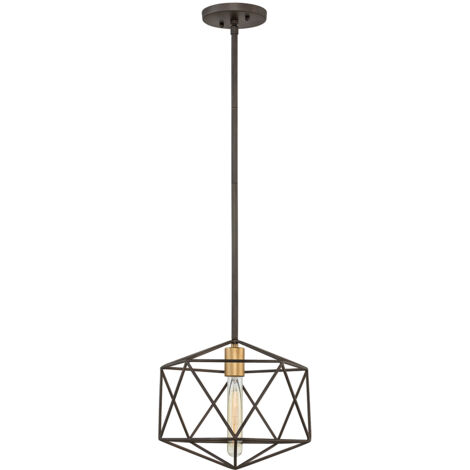 Pendellampe Deckenleuchte Hängelampe Metall Bronze D 30,5 cm Esszimmerlampe
