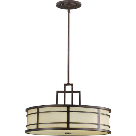 Pendellampe Deckenleuchte Hängelampe Stahl Bronze D 53,3 cm 3 Flammig