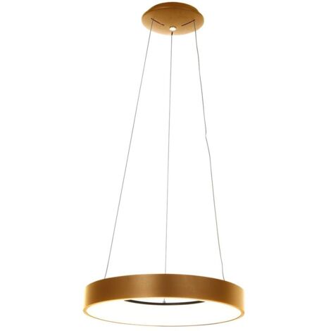 Pendellampe Esstischleuchte Hängelampe gold Wohnzimmerlampe Ring LED H 160 cm