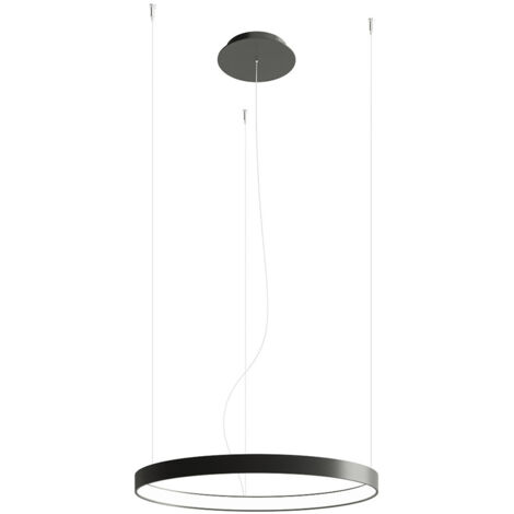 Pendellampe Hängeleuchte Designlampe Esszimmerleuchte schwarz LED Ring L 55cm