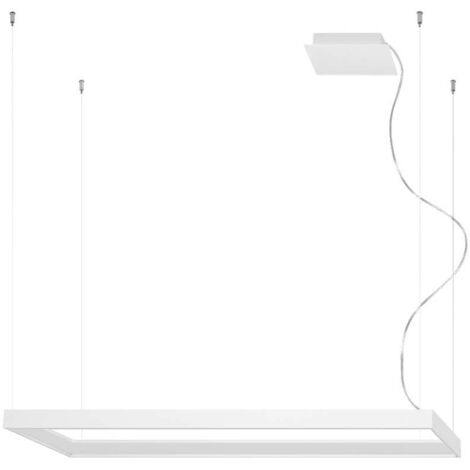 Pendellampe Hängeleuchte Designlampe LED Wohnzimmerleuchte Alu weiß Flurlampe