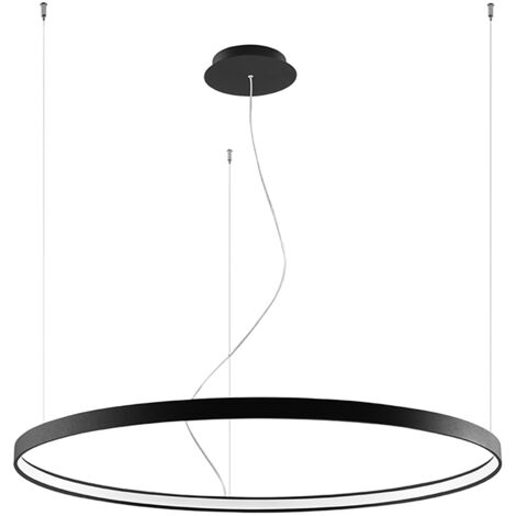 Pendellampe Hängeleuchte Ring Wohnzimmerlampe schwarz LED Esstischleuchte