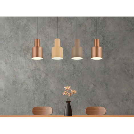 Pendelleuchte AGUDO 4-flammig Metall Coffee Töne, Breite 87cm