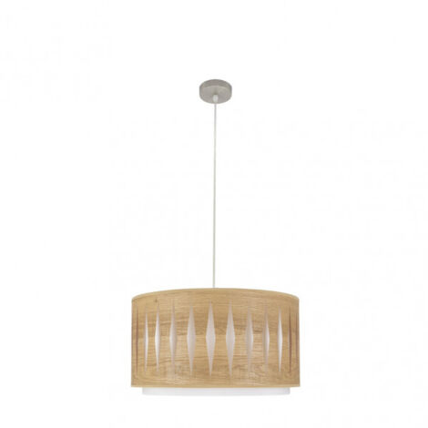 Pendelleuchte alexandra 1xe27 nickel/helles holz regx40x40 cm