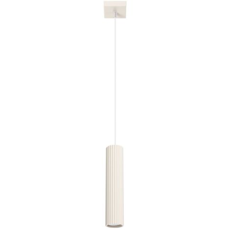 Pendelleuchte Aluminium B: 8 cm H: max. 118 cm Creme GU10 Modern Hängelampe