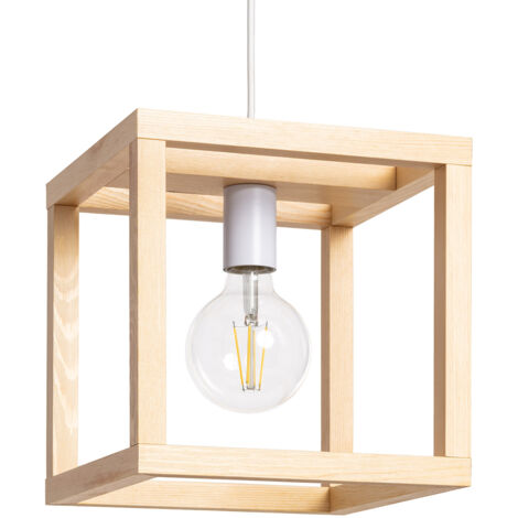 Pendelleuchte aus Holz Coba Natürlich