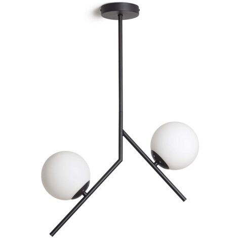 Pendelleuchte aus Metall und Glas Balts Schwarz