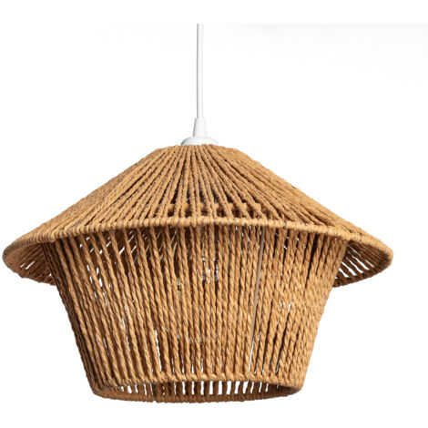 Pendelleuchte aus Naturfasern Ilai  Camel