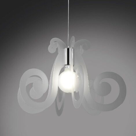 Pendelleuchte aus Plexiglas MIZAR Satin Durchmesser 64x h41 cm