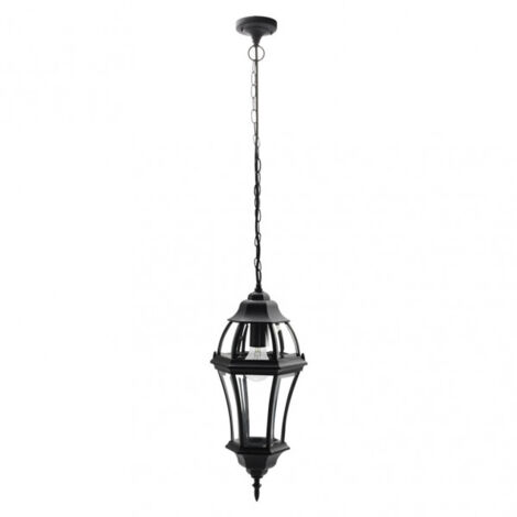 Pendelleuchte außen aluminium becrux 1xe27 schwarz ip44 regx24x24 cm