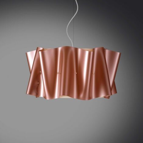 Pendelleuchte drei Lichter FOLIO Lampenschirm Kupfer Durchmesser 60x h32 cm