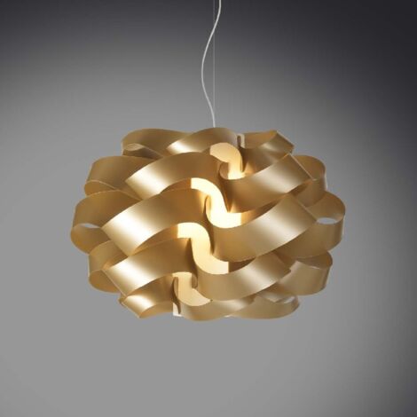 Pendelleuchte ein Licht CLOUD Gold Durchmesser 28x H18 cm