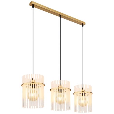 Pendelleuchte Esszimmerlampe 3-Flammig Deckenleuchte Lampe Gold 3-Flammig