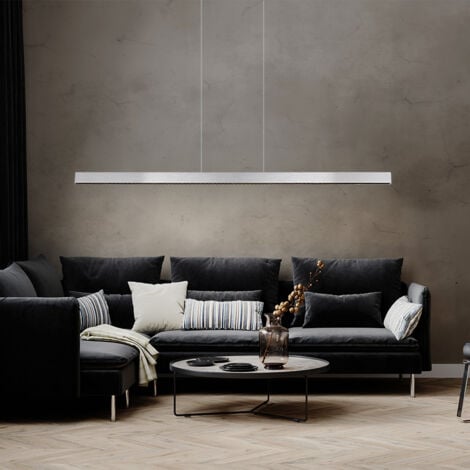 Pendelleuchte Esszimmerlampe Deckenlampe Hängelampe LED Silber Küchenlampe