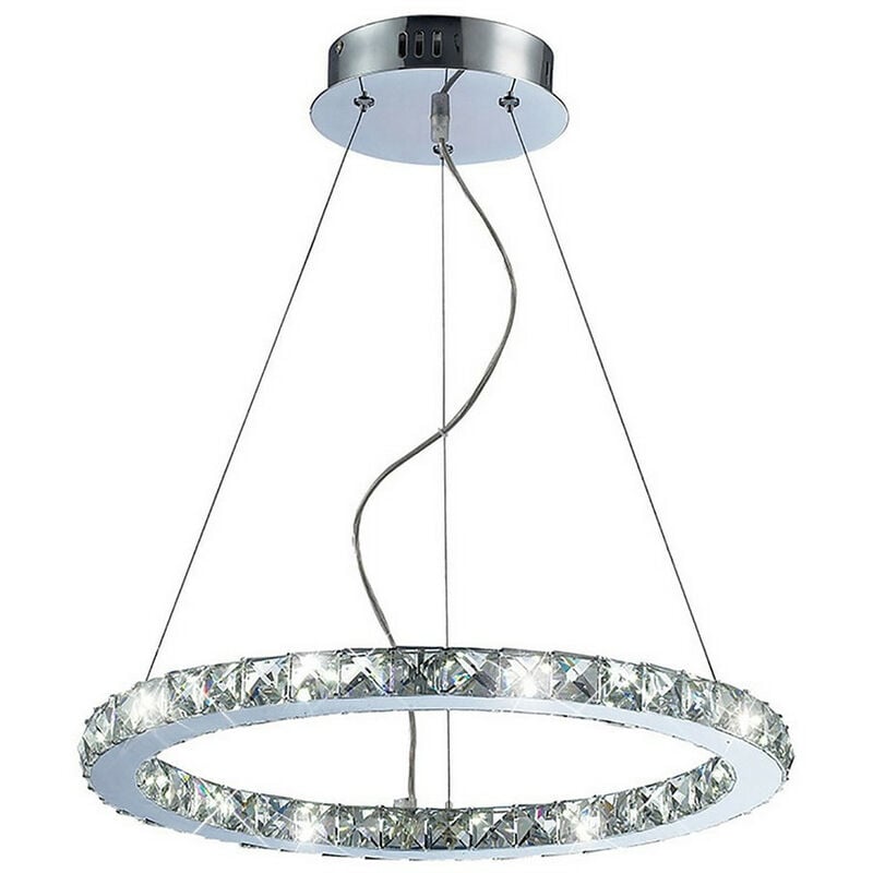 Inspired Galaxy Pendelleuchte, rund, klein, 27 w, led, 6000 k, poliertes Chrom/Kristall