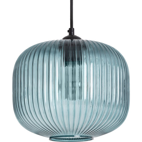 Pendelleuchte Glas Modra Blau