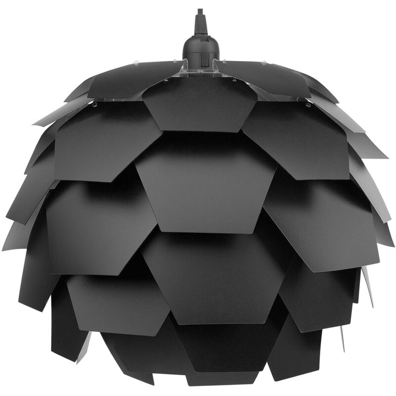 Beliani - Hängelampe Schwarz Kunststoff Zapfenform Wohnzimmer Schlafzimmer Flur Salon Ausstattung