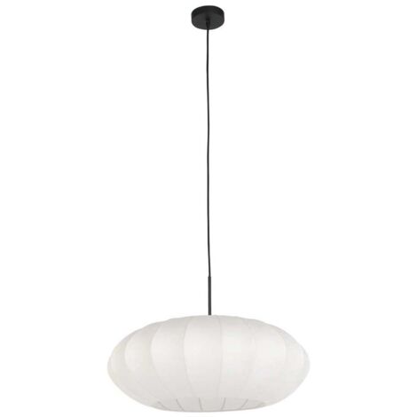 Pendelleuchte Hängelampe Deckenleuchte Esszimmerlampe Metall Seide D 60 cm