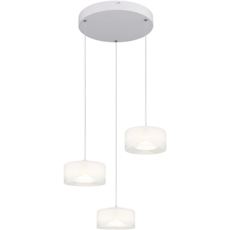 Pendelleuchte Hängelampe Deckenleuchte LED Glas Höhe Kürzbar Wohnzimmerlampe