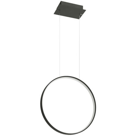 Pendelleuchte Hängelampe Deckenleuchte Ring Design Esszimmerleuchte schwarz LED