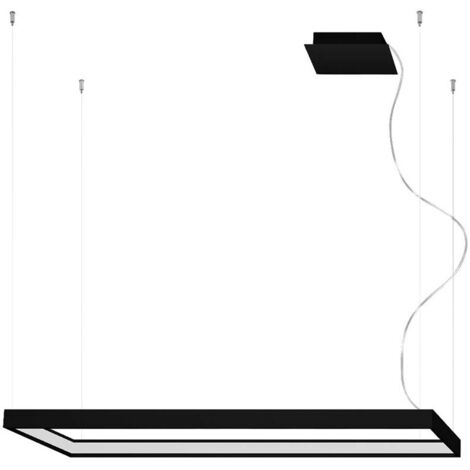 Pendelleuchte Hängelampe Designleuchte schwarz LED Wohnzimmerlampe Alu H 150 cm