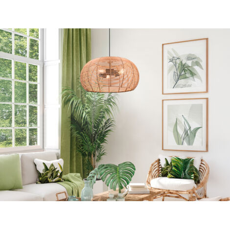 Pendelleuchte INGA Rattan Korbgeflecht 3 flammig groß, Ø 50cm