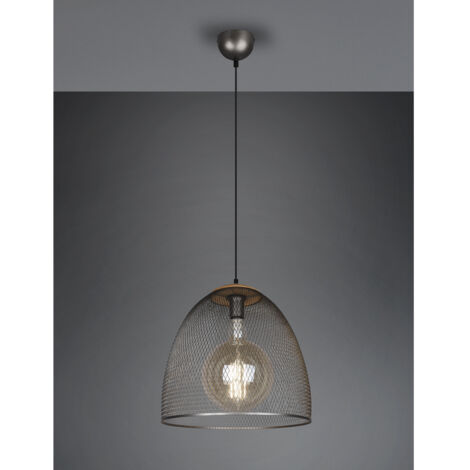 Pendelleuchte IVAR mit Drahtgeflecht Metallschirm 1-flammig Silber, Ø 40cm