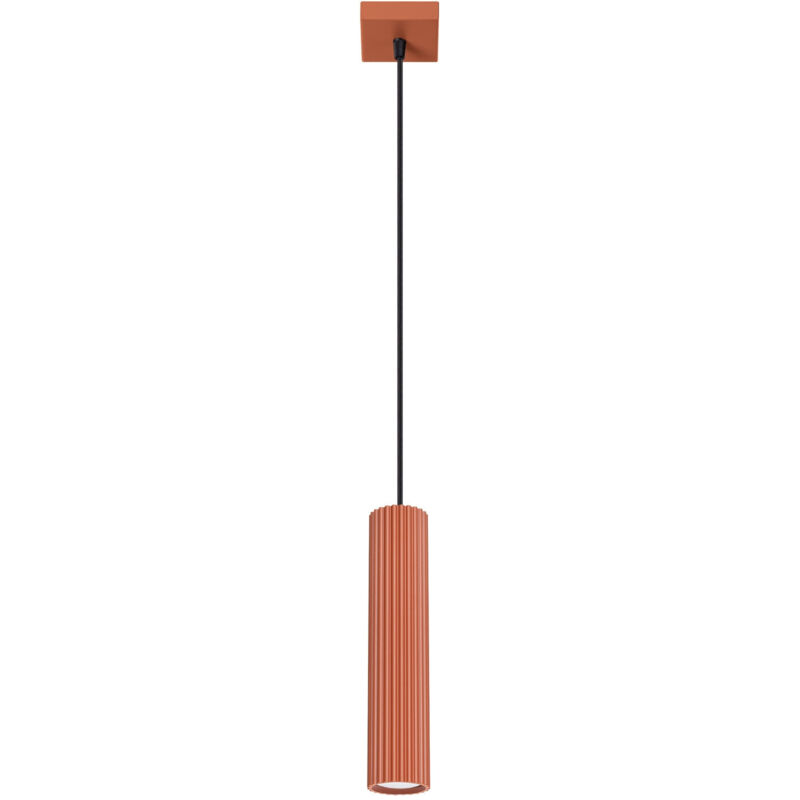 Karbon Minimalistische Pendelleuchte Rot Ocker - Sollux