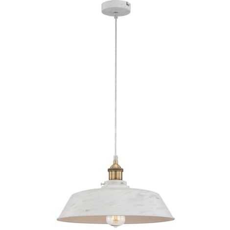 Pendelleuchte KNUD Weiß matt / Gold matt, Ø 36cm