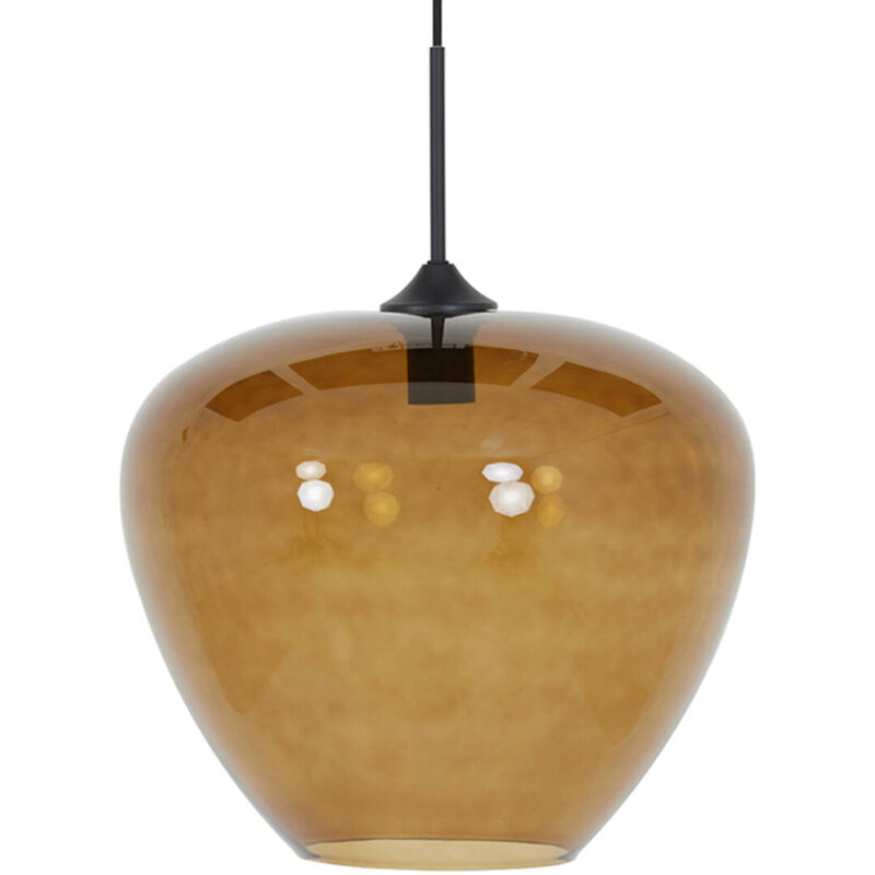 Light & Living Hängeleuchte - Mayson - Bernstein Braun - Glas - - Light&living