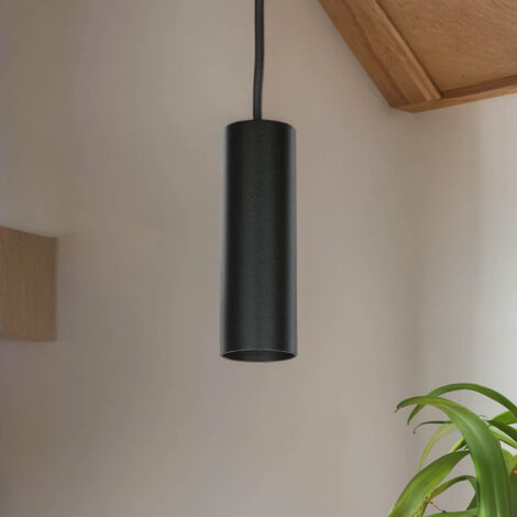Pendelleuchte Metall D: 4 cm H: max. 130 cm Schwarz GU10 rund Modern