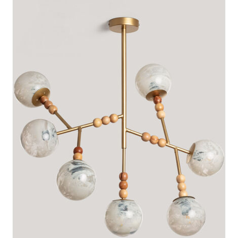 Pendelleuchte Metall Glas Routi  Gold