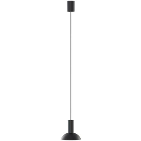 Pendelleuchte Metall GU10 rund Ø 15,5 cm H: max. 130 cm Schwarz Hängeleuchte