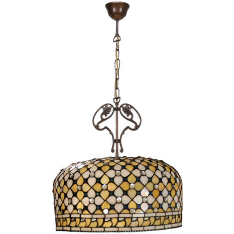 Pendelleuchte mit Gusseisendekor Queen-Serie D-45cm