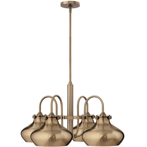 Pendelleuchte Multi Arm Dome Shades 4x E27 Karamell gebürstet Lampada a sospensione Multi Arm Dome Shades 4x E27 Caramello spazzolato